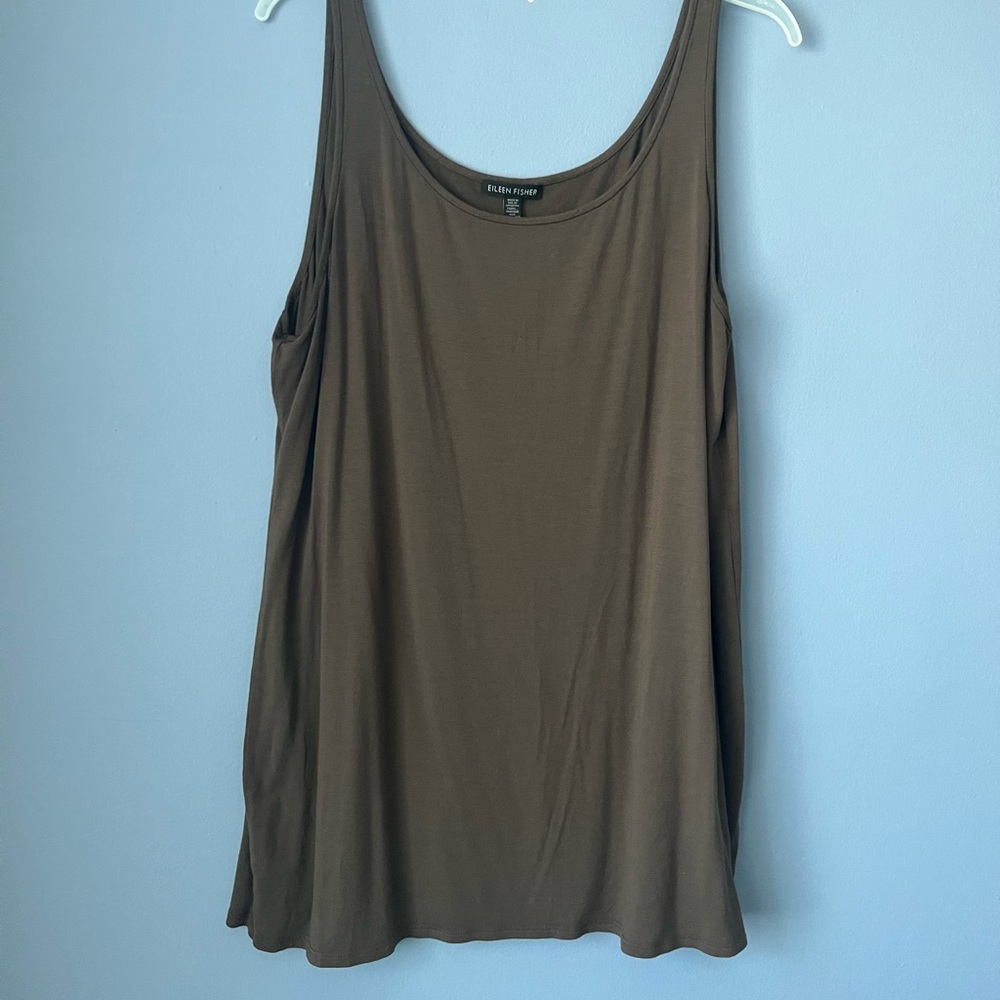 Eileen Fisher Jersey Knit Tank Top Large